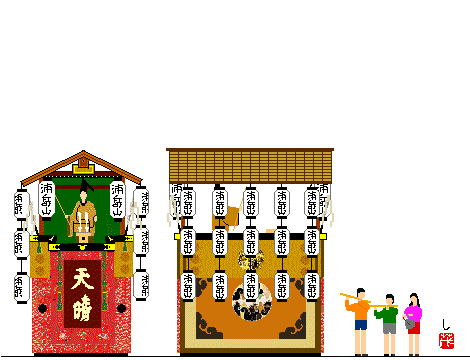 亀岡祭山鉾デジタルイラスト 浦島山